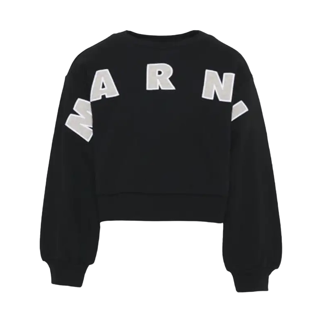 M01193 M00V0 0M90E 12-14Y [25% 쿠폰] (Kids) Marni Logo Patch Cropped Sweatshirt Black
