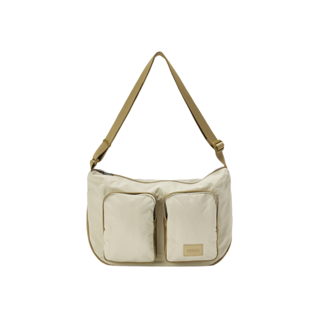P255ACR410070 BROMPTON LONDON Two Pocket Hobo Bag Beige