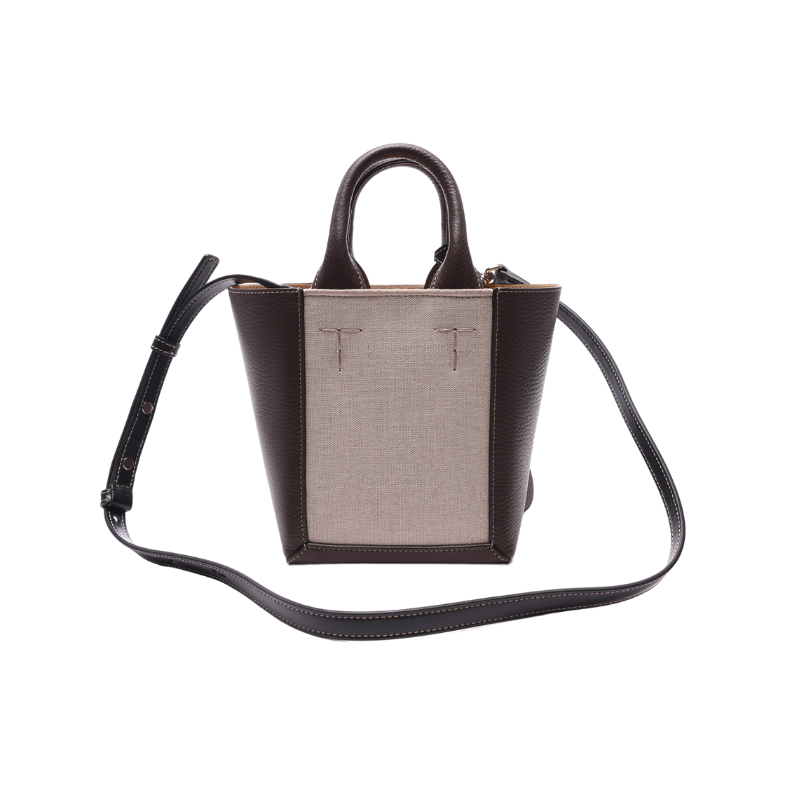 [25% 쿠폰] 토즈 더블 업 레더 미니 쇼핑백 다크 브라운([25% 쿠폰] Tod's Double Up Leather Mini Shopping Bag Dark Brown) - 4