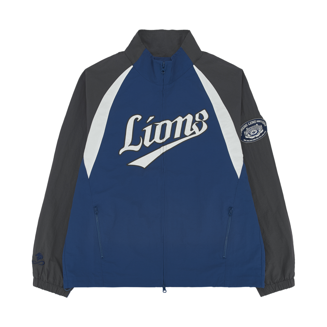 456839CX1P Samsung Lions x 8seconds Archive Colorblock Raglan Zip-Up Jacket Blue