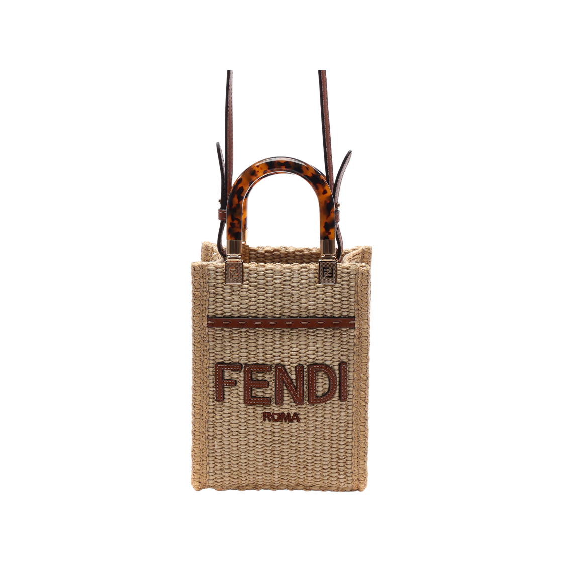 8BS051 ANWS F1LMM 23S [25% 쿠폰] Fendi Sunshine Mini Leather Shopper Bag Beige