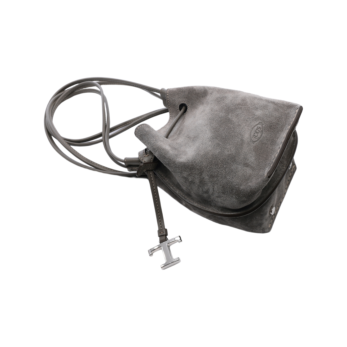 [25% 쿠폰] 토즈 스웨이드 마이크로 버킷백 그레이([25% 쿠폰] Tod's Bucket Bag in Suede Micro Grey) - 5