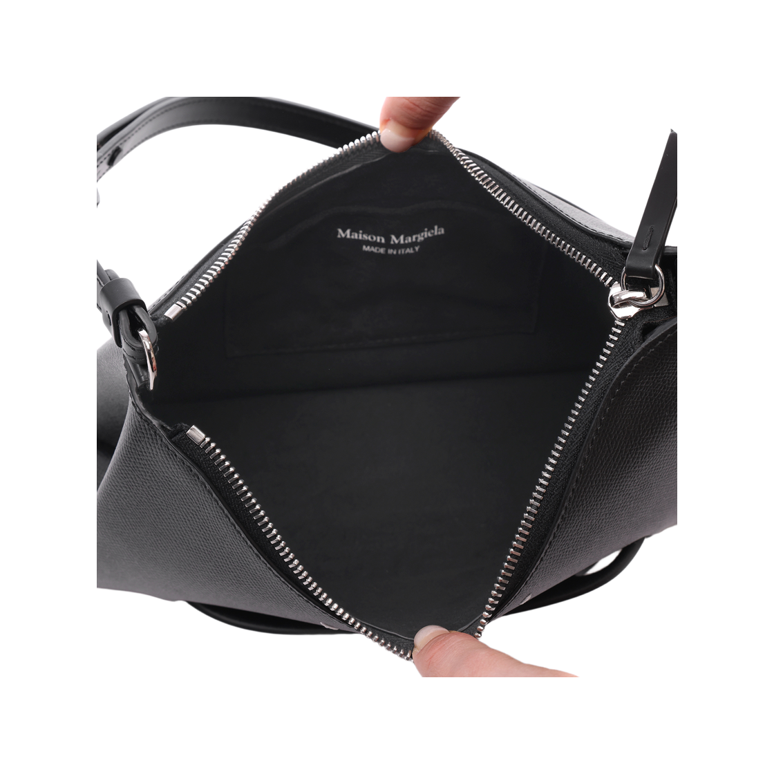 [25% 쿠폰] 메종 마르지엘라 스내치드 스몰 호보백 블랙([25% 쿠폰] Maison Margiela Snatched Small Hobo Bag Black) - 6
