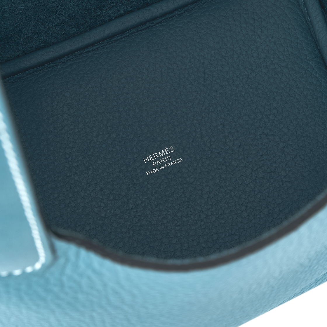에르메스 피코탄 락 18 백 클레망스 & 팔라듐 하드웨어 뉴 블루 진(Hermes Picotin Lock 18 Bag Clemence & Palladium New Bleu Jean) - 5