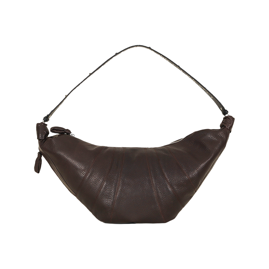 BG0209 LL0137 490 [25% 쿠폰] Lemaire Western Studs Large Croissant Bag in Leather Dark Chocolate