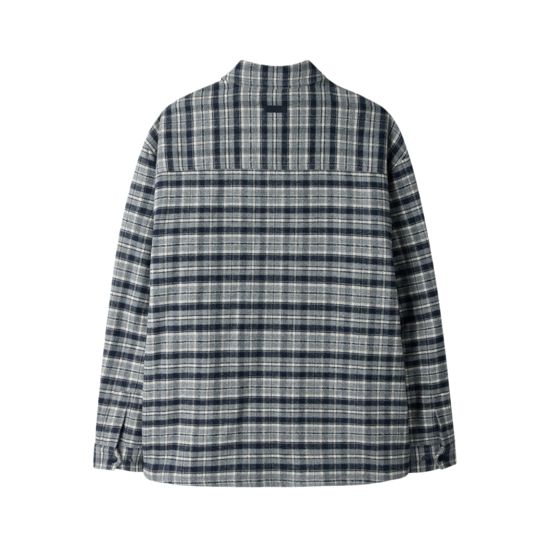 브롬톤 런던 우븐 패치 플란넬 셔킷 네이비(BROMPTON LONDON Woven Patch Flannel Shacket Navy) - 2