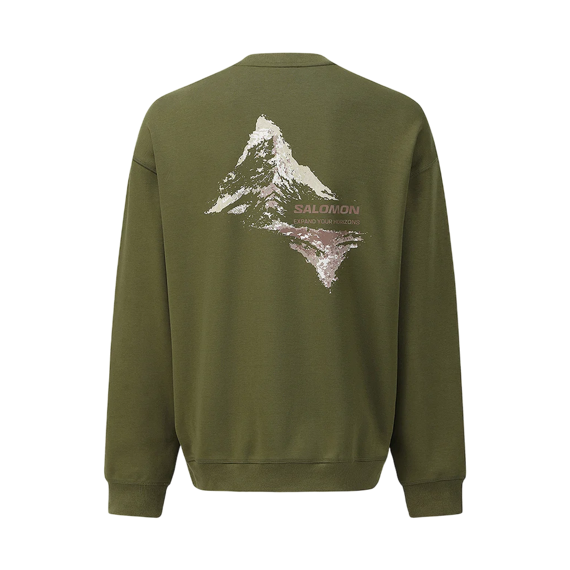 살로몬 UNI 콘트라스트 맵핑 스웻셔츠 올리브(Salomon UNI Contrast Mapping Sweatshirt Olive) - 2