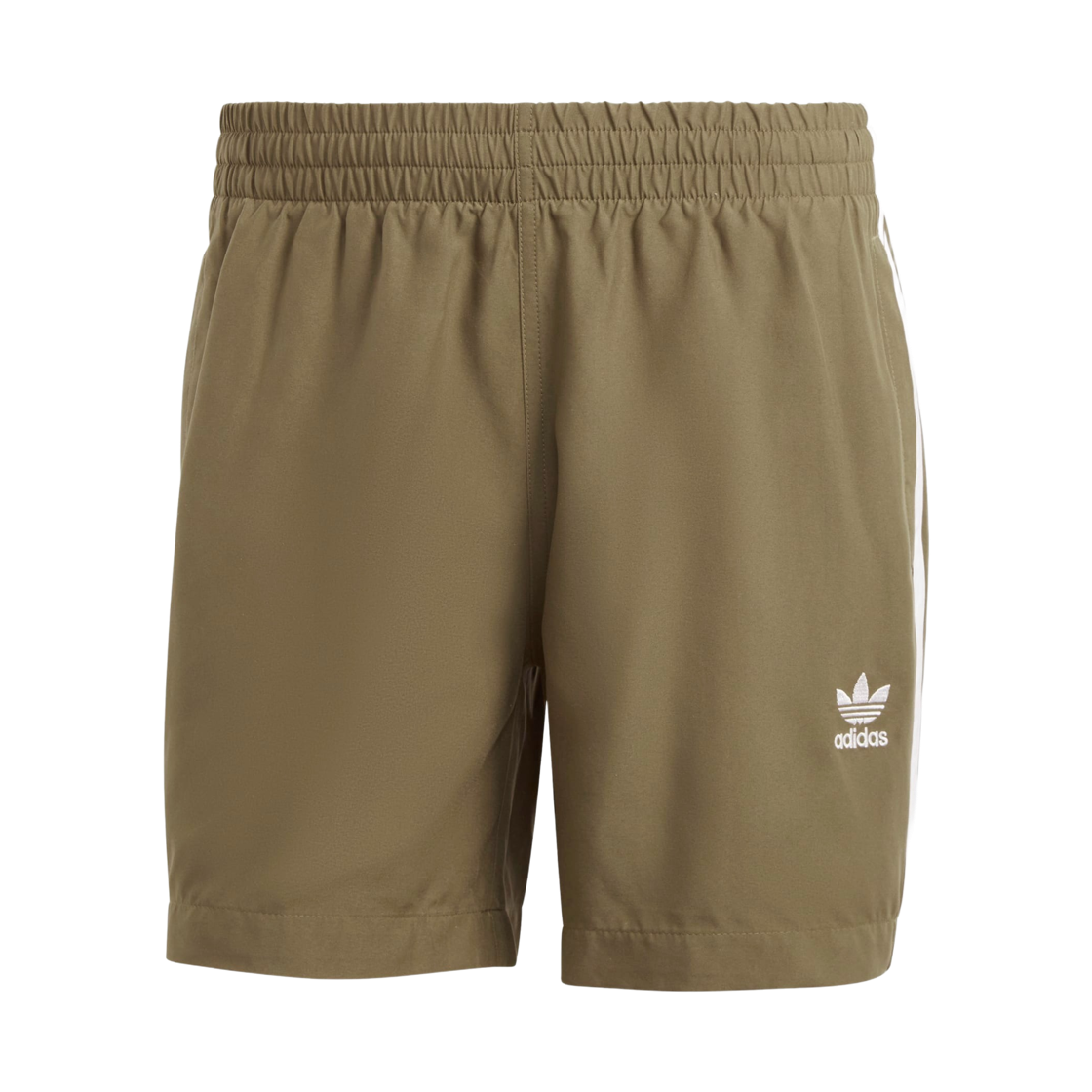 HT4409 Adidas Originals Adicolor 3-Stripes Swim Shorts Olive Strata White - KR Sizing