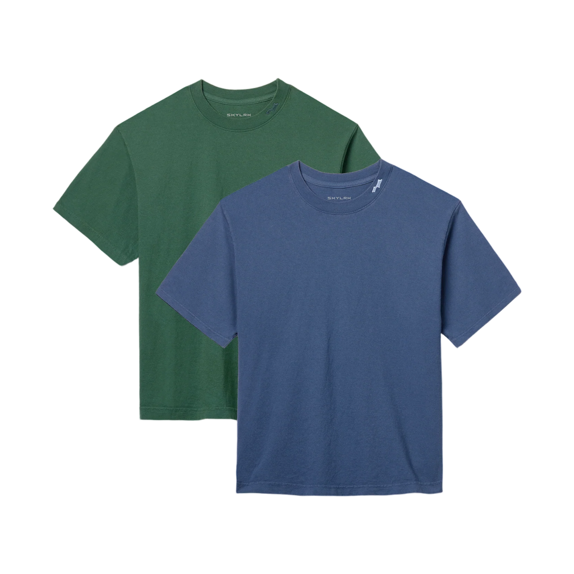 - SKYLRK Boxy T-Shirt Navy Pine (2 Pack)