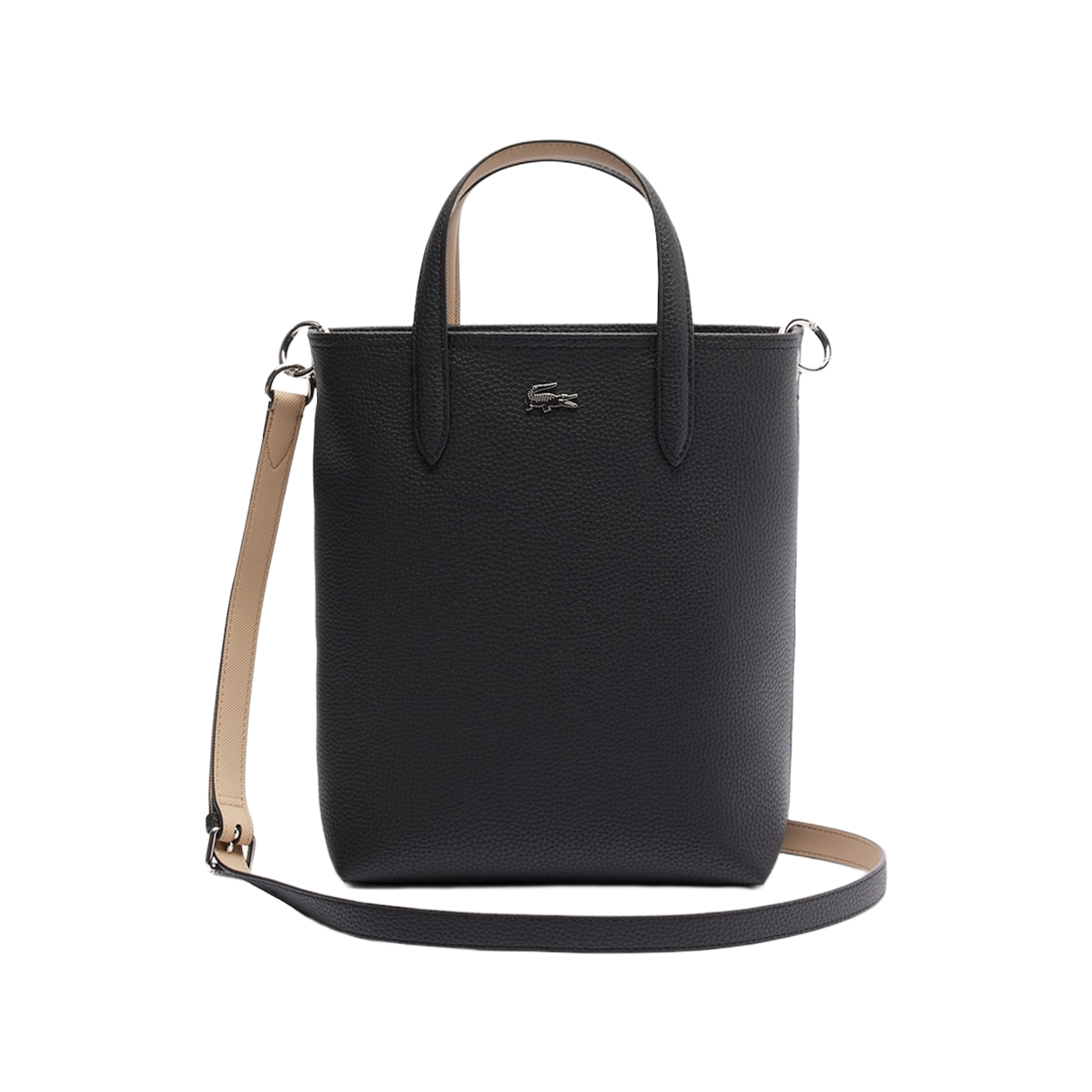 NF4929A-56N-A91 Lacoste Anna Top Zipper Vertical Crossbody Bag Black
