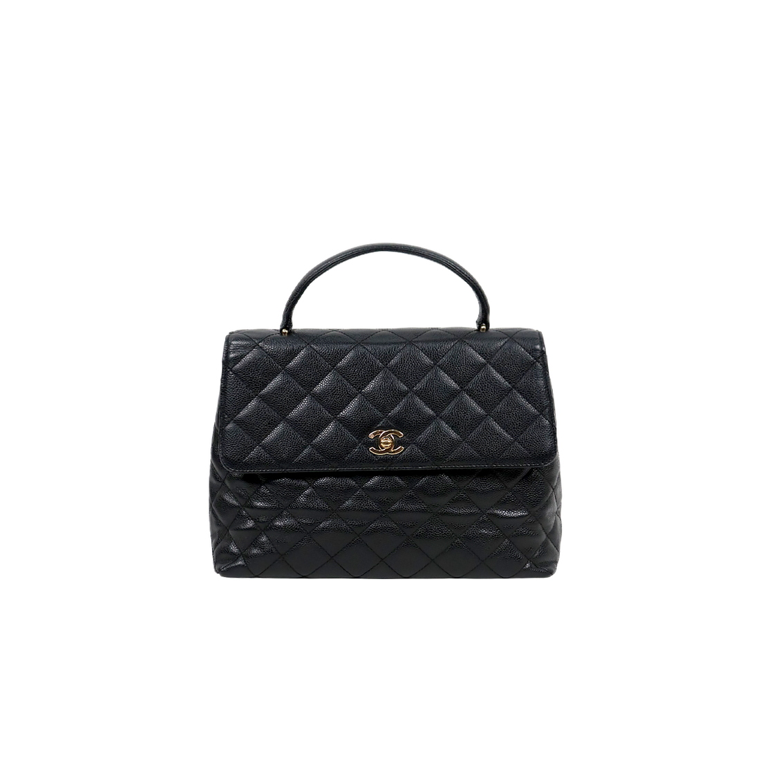 ITQS7FFS8RLA Chanel Black Caviar Coco Handle A-A63030