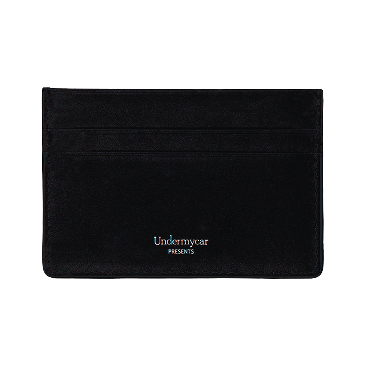 언더마이카 무.200 클래식 로고 글레이즈드 레더 카드 홀더 블랙(Undermycar Mu.200 Classic Logo Glazed Leather Card Holder Black)