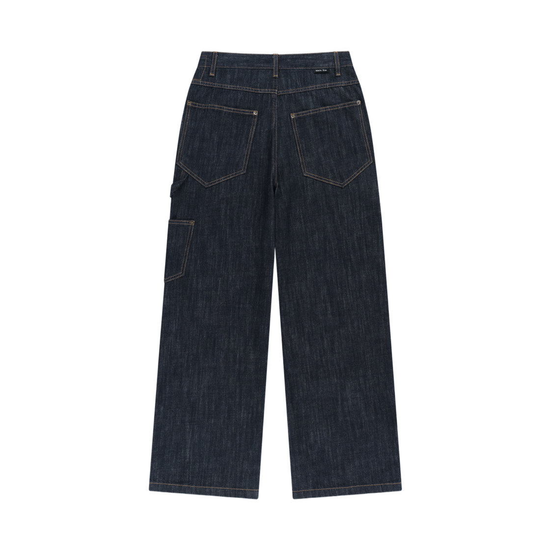 마뗑킴 패널 스티치 데님 팬츠 다크 네이비(Matin Kim Panel Stitch Denim Pants In Dark Navy) - 2