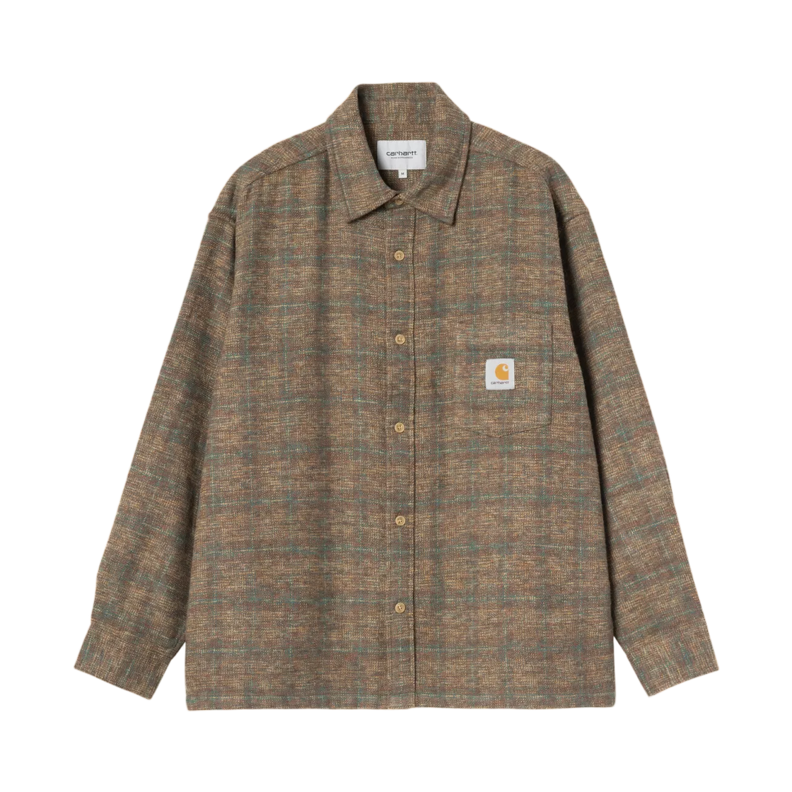 I037136-3U6-XX Carhartt WIP L/S Bagley Shirt Bagley Check Hamilton Brown