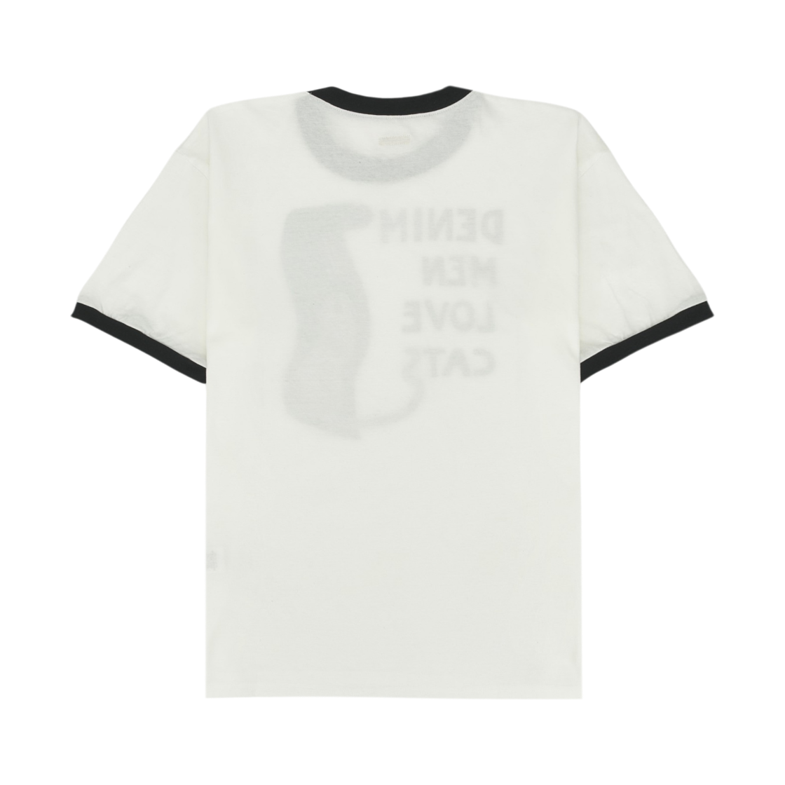 캐피탈 20 저지 링거 티셔츠 데님 맨 러브 캣 스크래치 Pt 화이트(Kapital 20 Jersey Ringer T-Shirt Denim Men Love Cats Scratch Pt White) - 2