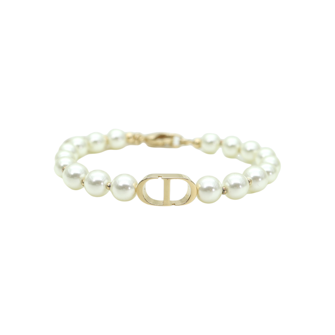 ITAGJVSK2BC5 Dior 30 Montaigne Gold Finish White Pearl Bracelet