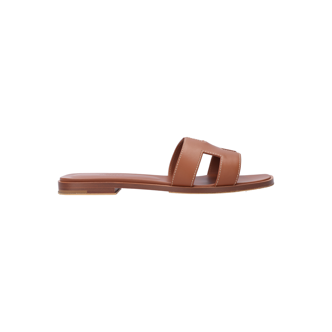 ITTI7JE8FK43 Hermes Oran Slippers in Calfskin & Ecru Gold