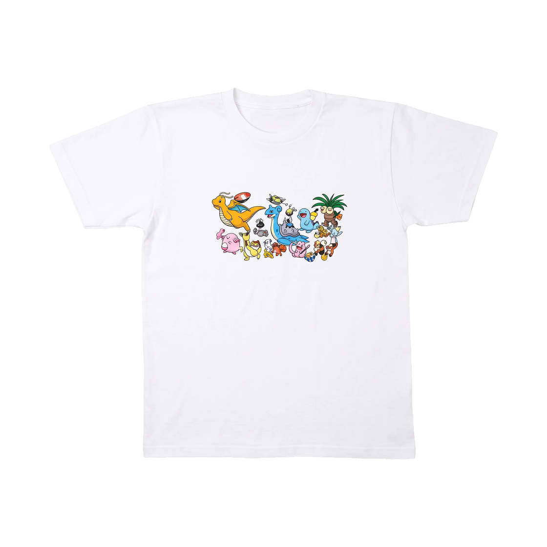 포켓몬 로컬 액츠 물산전 단체 일러스트 티셔츠 화이트(Pokemon Local Acts Product Fair Group Illustration T-Shirt White)
