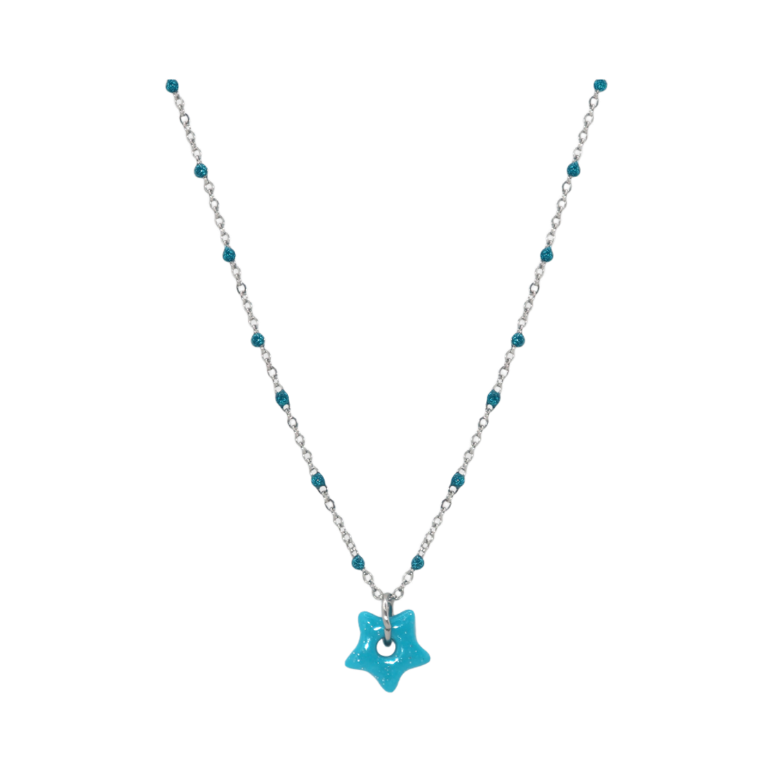 글리밉 글리밍 타이니 스타 넥클리스 블루(Gleameep Gleaming Tiny Star Necklace Blue)