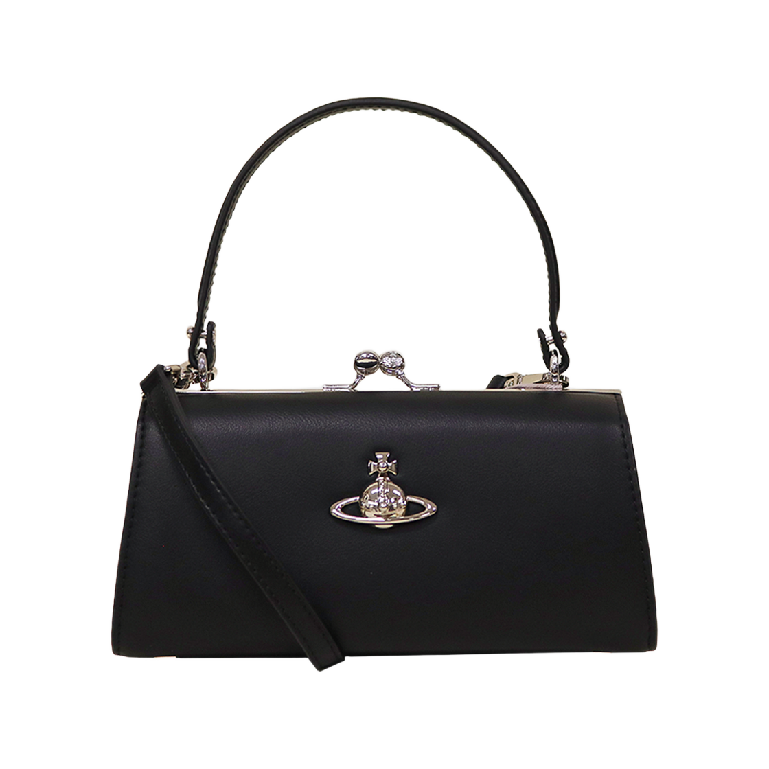 4B01000QW S0026 N401 [25% 쿠폰] Vivienne Westwood Smooth Leather Doll XL Bag Black