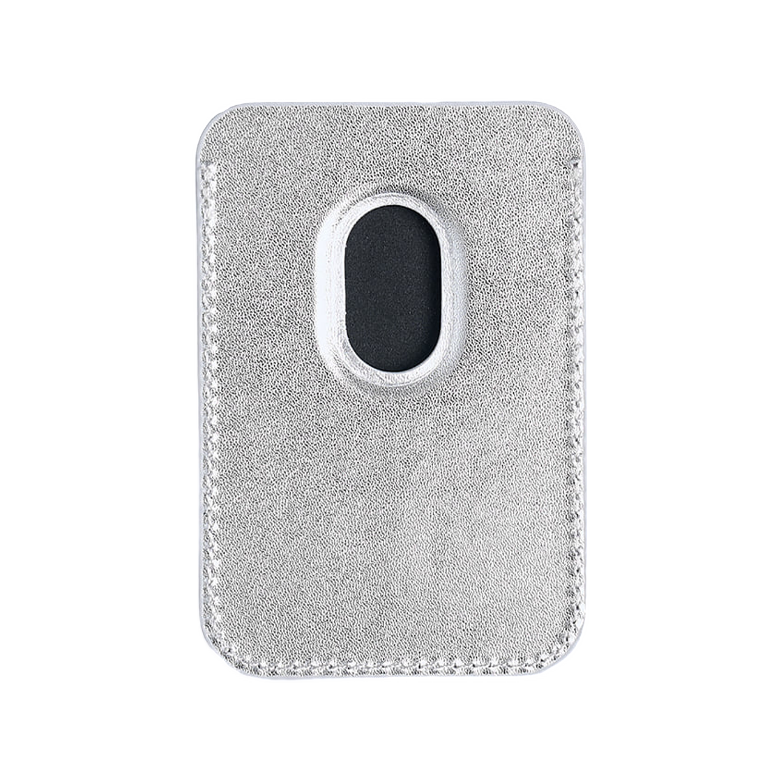 마뗑킴 올오버 로고 마그네틱 카드 월렛 실버(Matin Kim All-Over Logo Magnetic Card Wallet In Silver) - 2