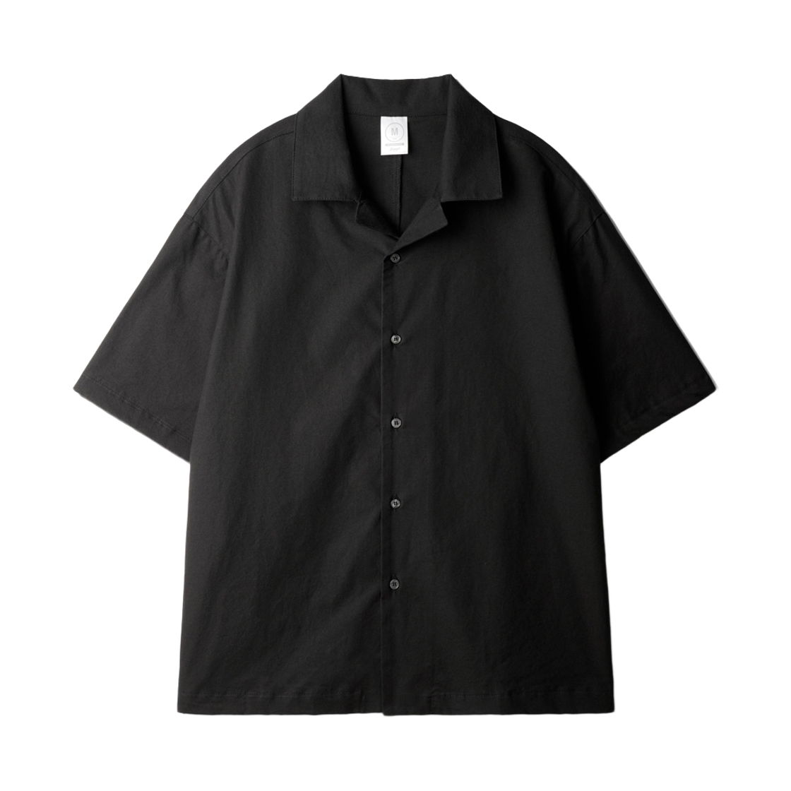 NSSS2633_black_29 JEMUT Bliss Open Collar Half Shirt Black NSSS2633