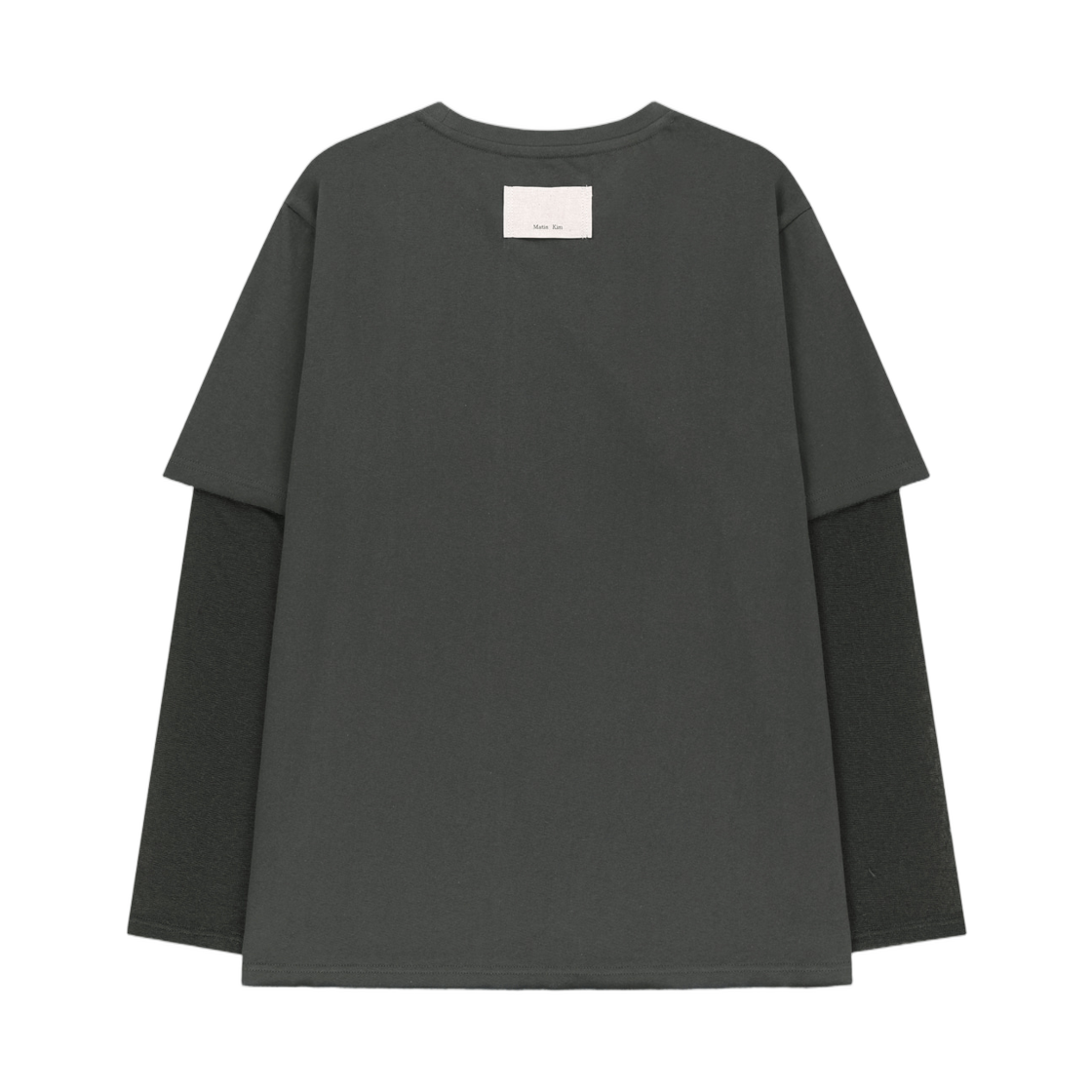 마뗑킴 그래피티 아트워크 레이어드 탑 차콜(Matin Kim Graffiti Artwork Layered Top In Charcoal) - 2