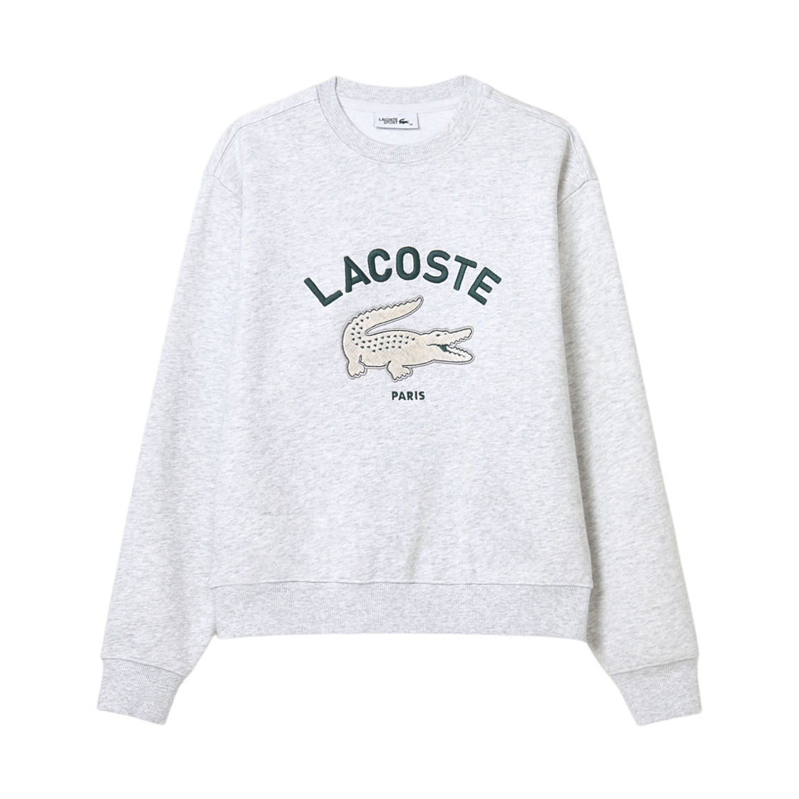 SF944E-56N-CCA (W) Lacoste Big Croc Crewneck Sweatshirt Melange Grey