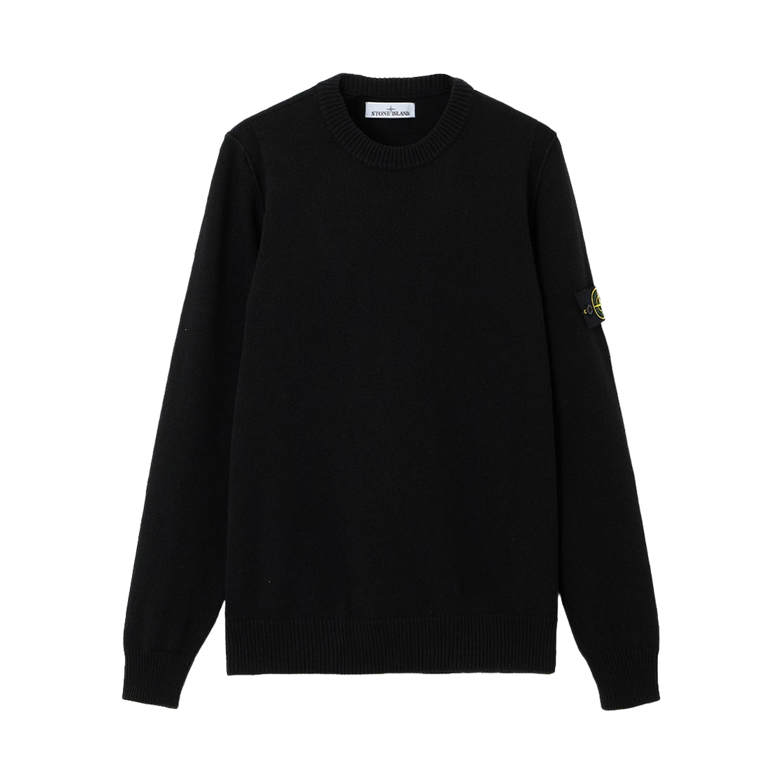 L2S155100072 S00A3 V0029 [25% 쿠폰] Stone Island 5100072 Lambswool Regular Fit Crewneck Jumper with Ribbed Trims Black - 26FW