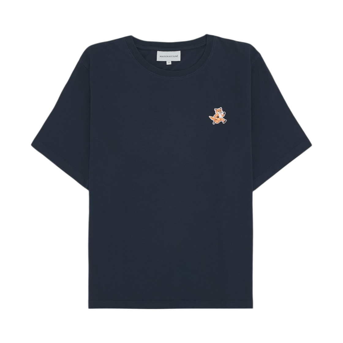 MW00119KJ0008-P476 (W) Maison Kitsune Speedy Fox Patch Comfort T-Shirt Ink Blue