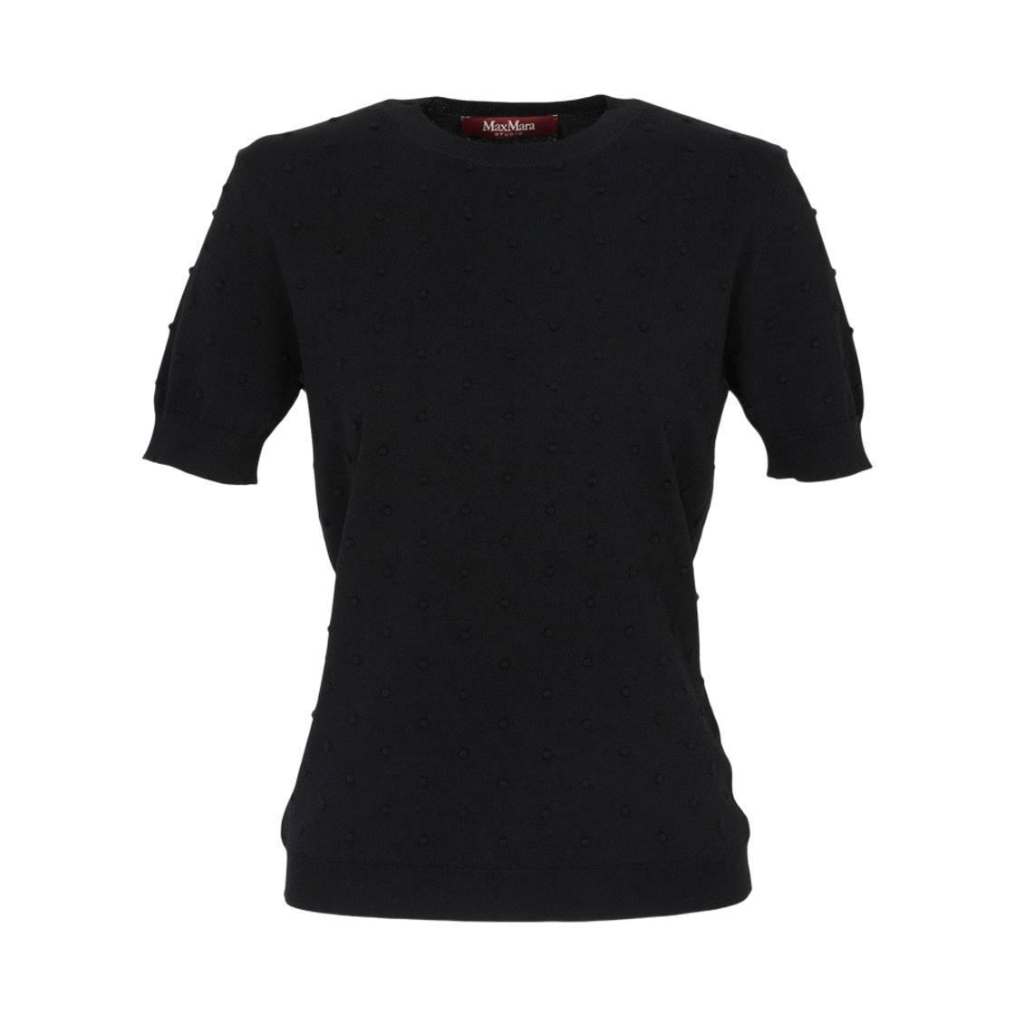 ROLLIO-003 (W) Max Mara Studio Rollio Short Sleeve Knit Black