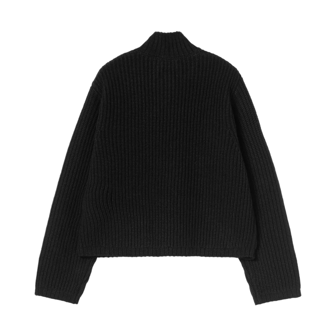 (W) 칼하트 WIP 디트로이트 하프 집 스웨터 블랙((W) Carhartt WIP Detroit Half Zip Sweater Black) - 2