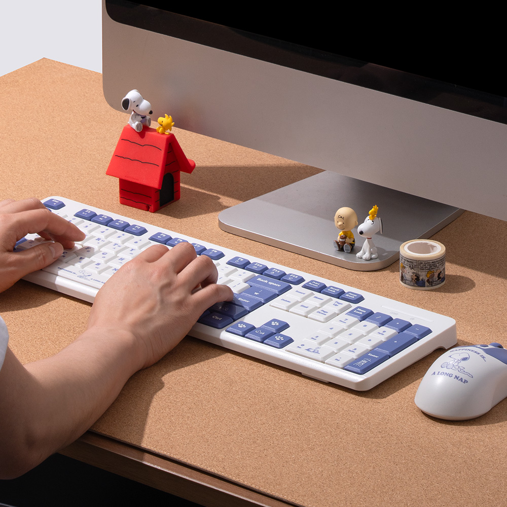 로이체 피너츠 스누피 저소음 무선 키보드 마우스 세트(Royche x Peanuts Snoopy Silent Wireless Keyboard Mouse Set) - 5