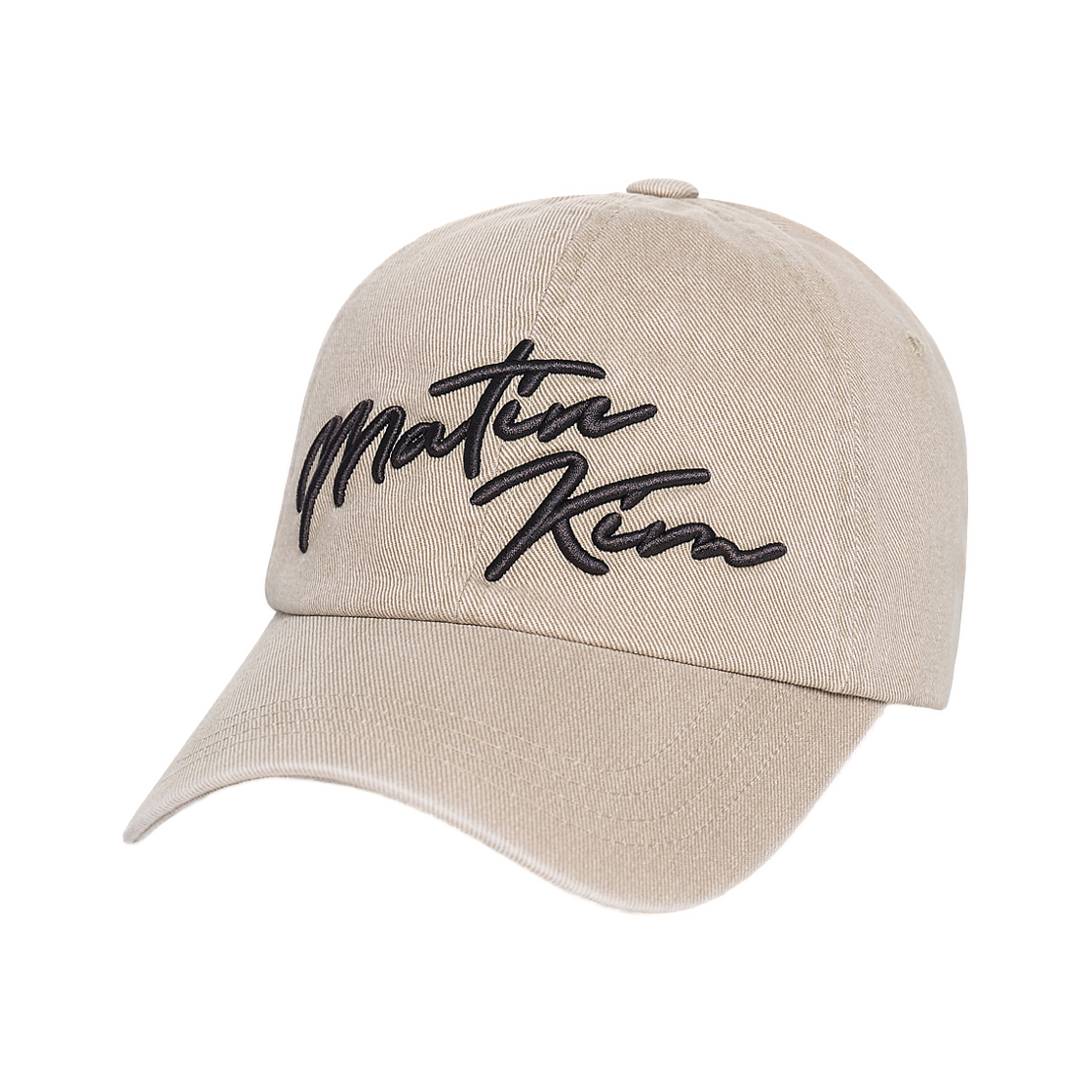 마뗑킴 로고 스크립트 볼캡 베이지(Matin Kim Logo Script Ball Cap In Beige) - 2