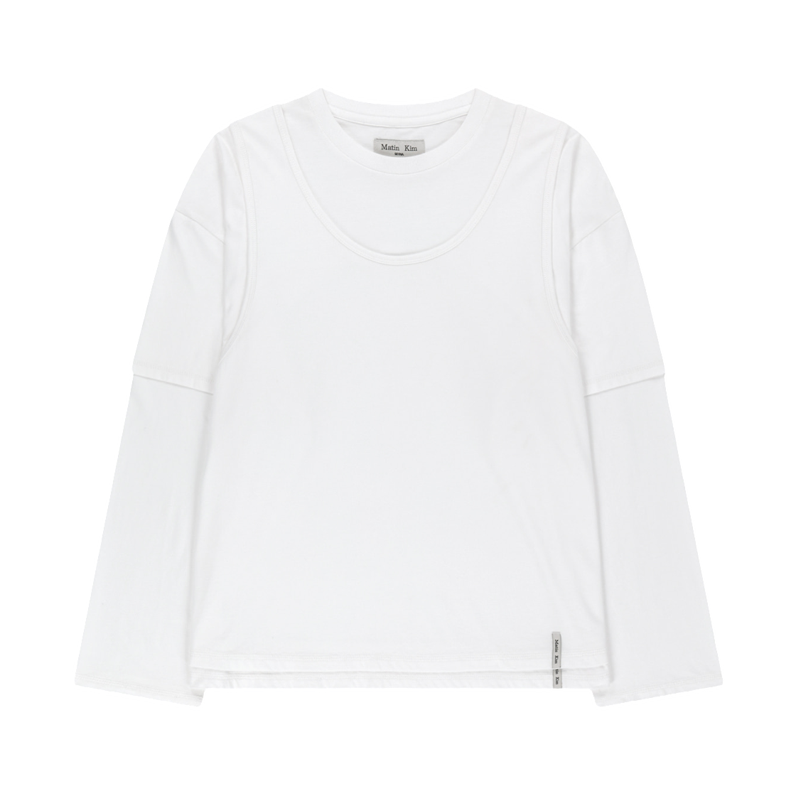 MK2677TS055MWH Matin Kim Cross Back Layered Top In White