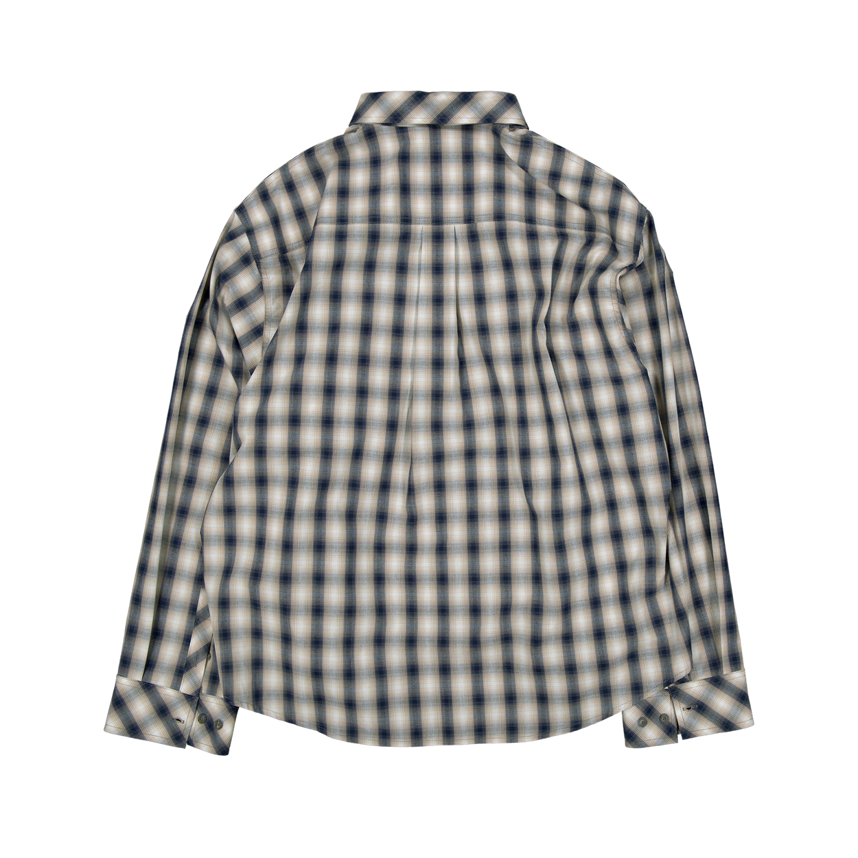 언더마이카 무.207 클래식 로고 스모크 체크 셔츠 네이비(Undermycar Mu.207 Classic Logo Smoke Check Shirt Navy) - 2