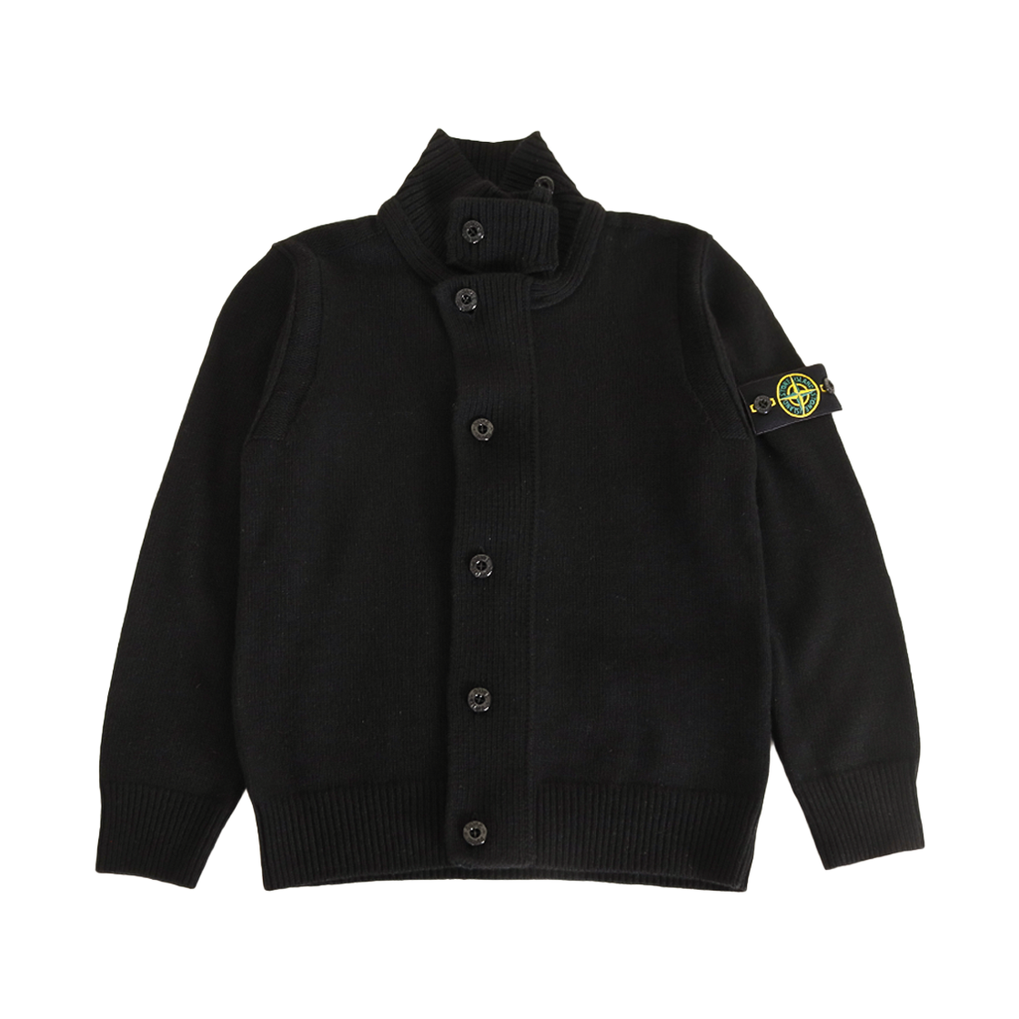 L2S165100003 S00M1 V0029 10-12Y [25% 쿠폰] (Kids) Stone Island 5100003 Wappen Logo Cardigan Black - 26FW