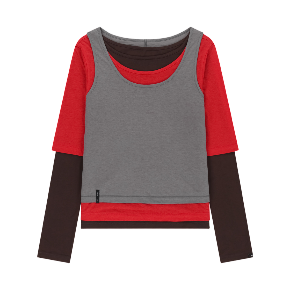 MK2677TS054MRD (W) Matin Kim Triple Layered Multi Way Top In Red