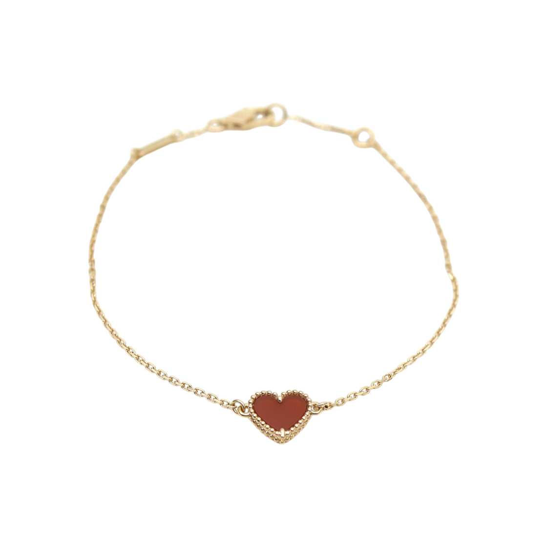 ITC3DF4SDIMD Van Cleef & Arpels Sweet Heart Bracelet Yellow Gold Carnelian