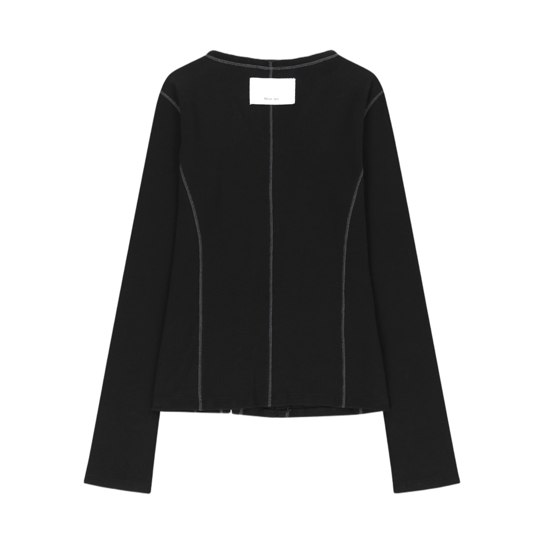 (W) 마뗑킴 멀티 스타일링 후크 디테일 슬림 탑 블랙((W) Matin Kim Multi Styling Hook Detail Slim Top In Black) - 2