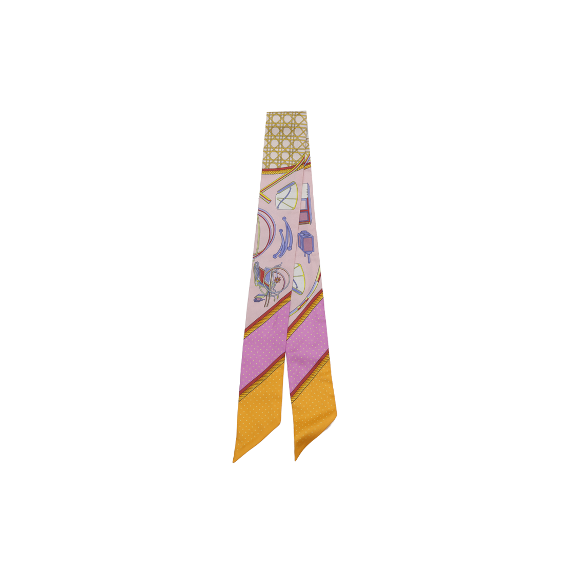 ITM4JHPDDM49 Hermes H063156S Paradis en Pampa Twilly Scarf Silk Rose
