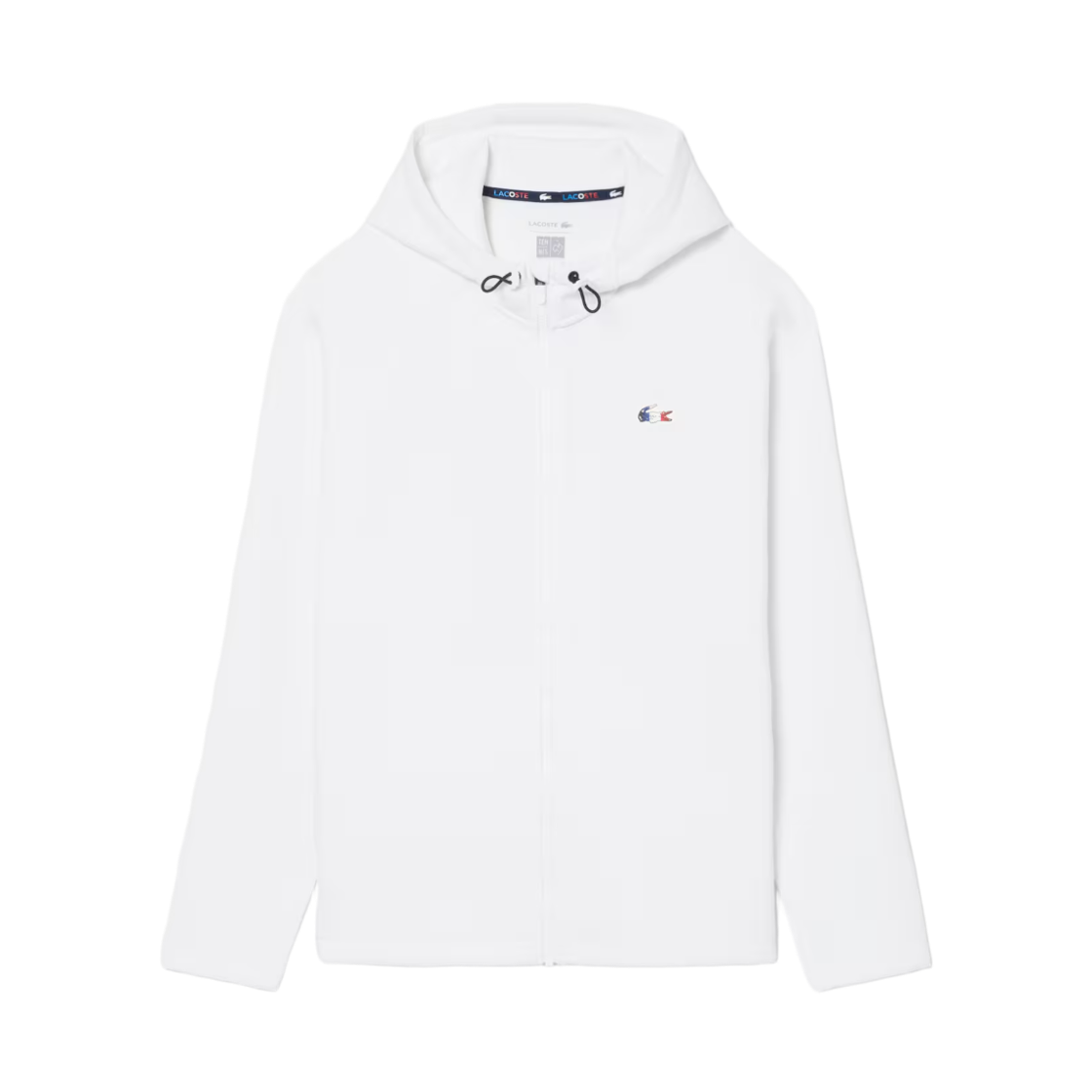 SH0517-56N-001 Lacoste Tennis French Hoodie Zip-Up Sweatshirt White