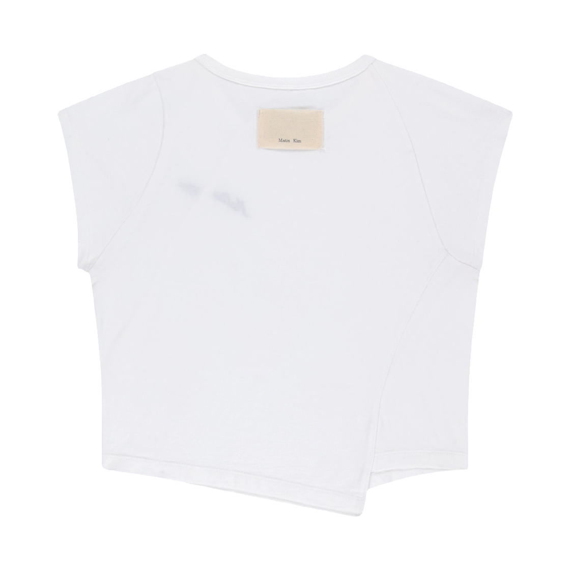 (W) 마뗑킴 커브드 컷 슬림 탑 아이보리((W) Matin Kim Curved Cut Slim Top In Ivory) - 2