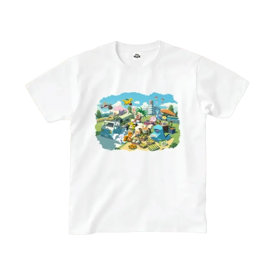 포켓몬 로컬 액츠 물산전 티셔츠 화이트(Pokemon Local Acts Product Fair T-Shirt White)