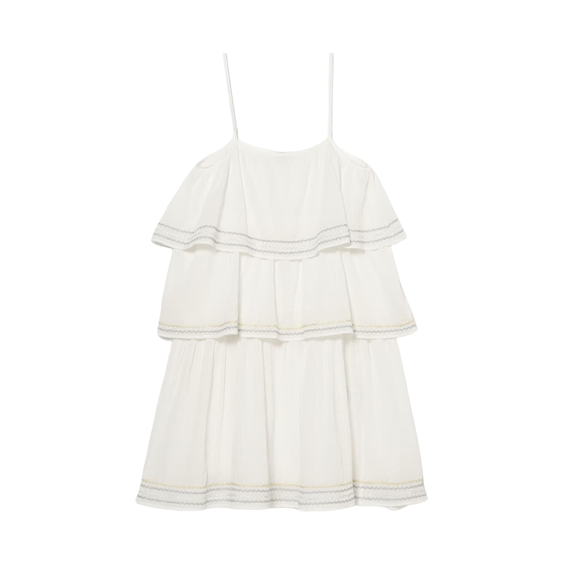 13-26-0268-878 (W) Beams Boy x Trepied Camisole Dress White