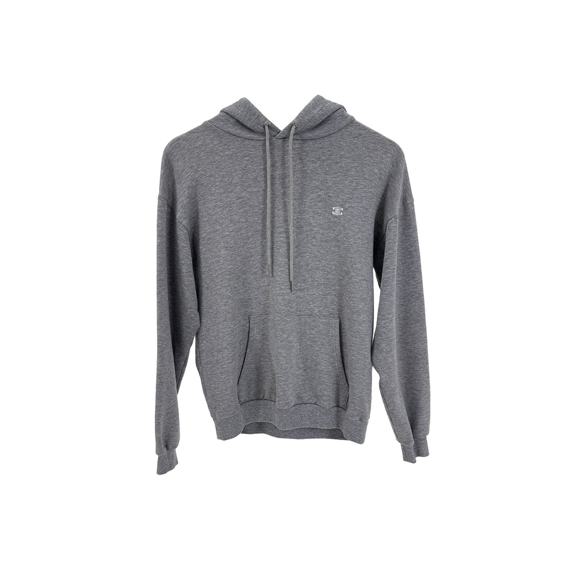 IT8UWJ5CNISS Celine Cashmere Triomphe Small Logo Hoodie Gray