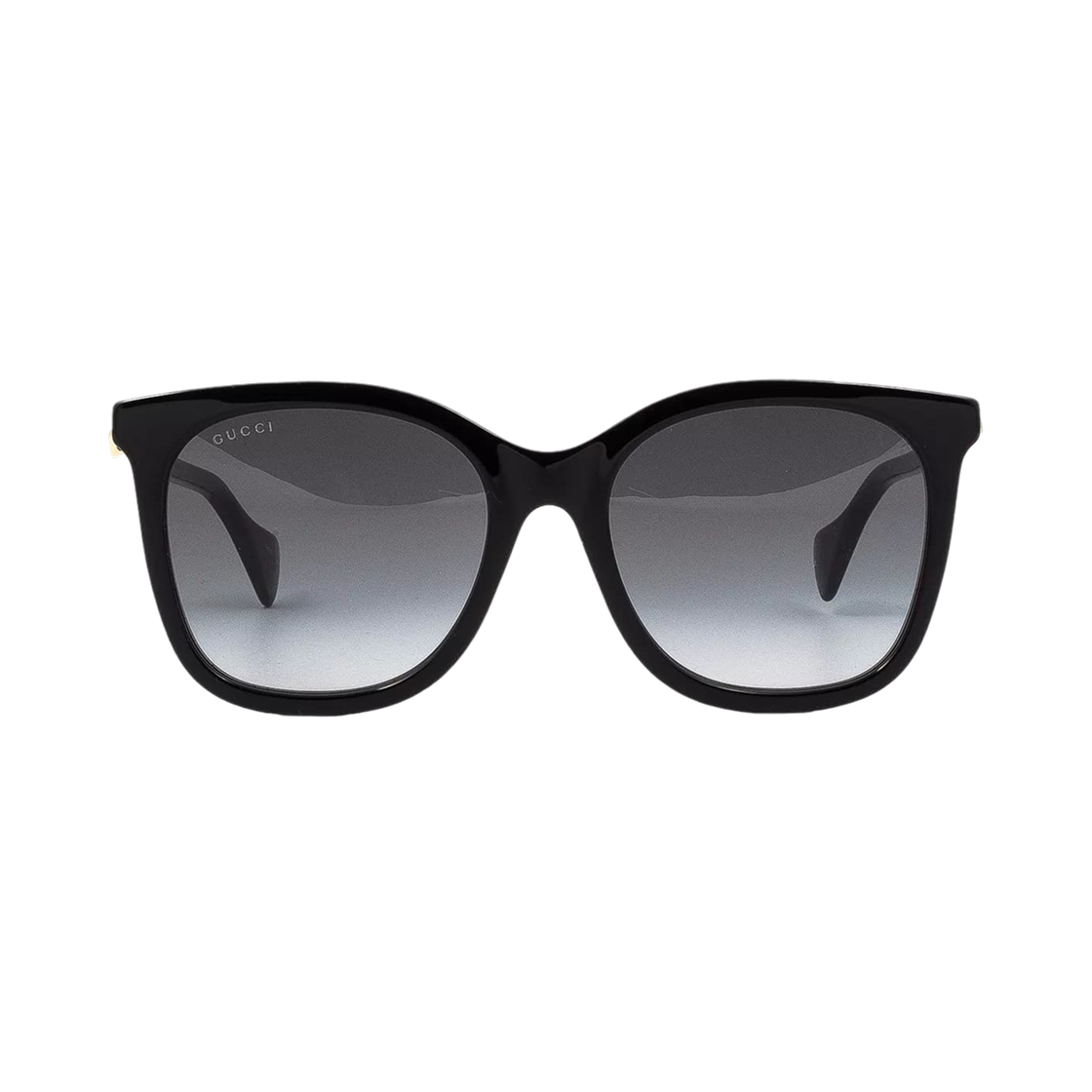 GG1071S-001 (W) Gucci Square Frame Acetate Sunglasses Shiny Black Grey