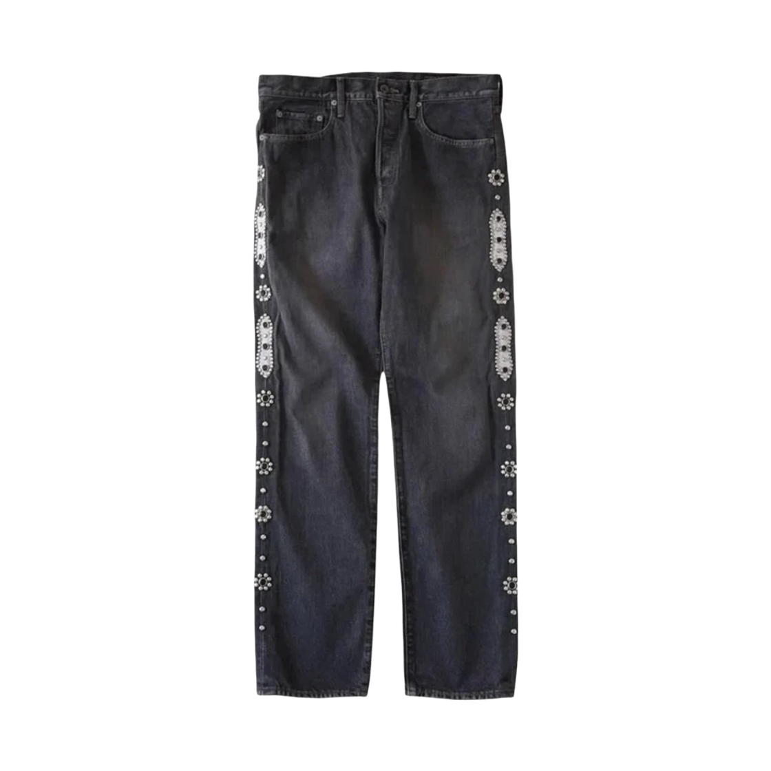 EK-1888LP Kapital 14 oz. Denim 5P Monkey Cisco Studs Remake Black
