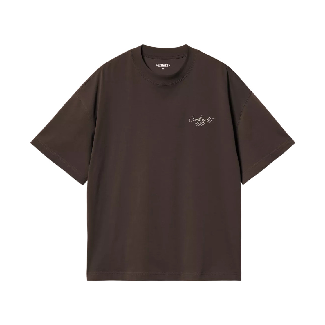 I033828-3XB-XX Carhartt WIP S/S Signature Script T-Shirt Tobacco Natural