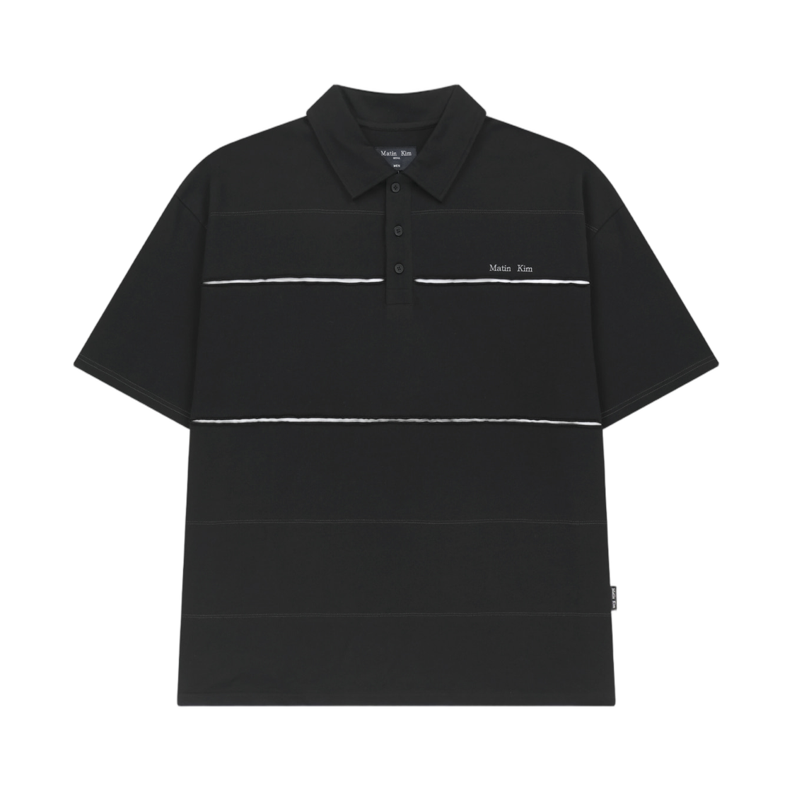 MK2677TS508HBB Matin Kim Cut Out Block Collar Top In Black